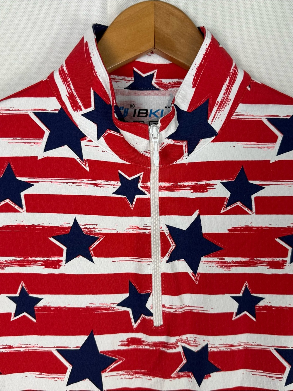IBKUL Americana Star & Stripe Sun Shirt Red, White & Blue UPF 50+ Size S - Picture 4 of 7